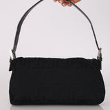Fendi Canvas Black Baguette Bag SHW