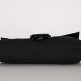 Fendi Canvas Black Baguette Bag SHW