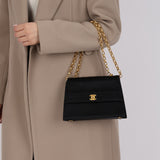 Rare Chanel 1991 Satin Bijoux Turnlock Mini Kelly Bag 24K GP