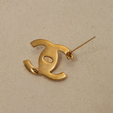 Chanel 1996 CC Turnlock Brooch 24K GP