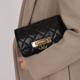Chanel 2017 Lambskin Golden Clasp Wallet on Chain