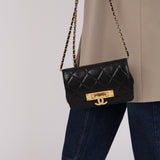 Chanel 2017 Lambskin Golden Clasp Wallet on Chain