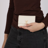 Limited Edition Louis Vuitton Ivory Taurillon Capucines Capushell Mother of Pearl Compact Trifold Wallet