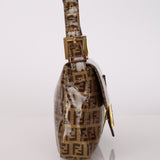 Fendi Zucchino Coated Canvas Baguette Bag