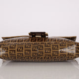 Fendi Zucchino Coated Canvas Baguette Bag