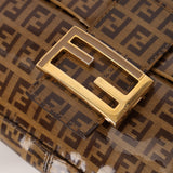 Fendi Zucchino Coated Canvas Baguette Bag