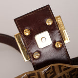 Fendi Zucchino Coated Canvas Baguette Bag