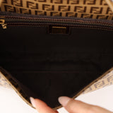 Fendi Zucchino Coated Canvas Baguette Bag