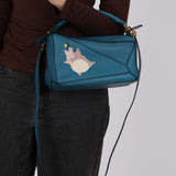 Limited Edition Loewe x Studio Ghibli Lagoon Blue Calfskin 'Boh Mouse' Small Puzzle Bag