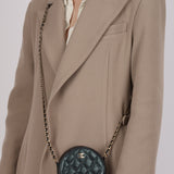 Chanel 2019 Iridescent Caviar Round Clutch on Chain