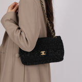 Chanel 2015 Sequin Embroidered Medium Single Flap Bag GHW