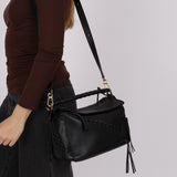 Rare Loewe Black Laced Medium Puzzle Bag