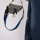 Dior 2018 Oblique Mini Saddle Bag w/ Strap
