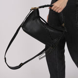 Rare Loewe Black Laced Medium Puzzle Bag