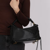 Rare Loewe Black Laced Medium Puzzle Bag