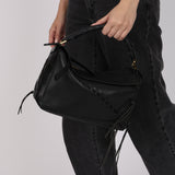 Rare Loewe Black Laced Medium Puzzle Bag