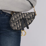 Dior 2018 Oblique Mini Saddle Bag w/ Strap