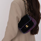 Chanel 2021 Tweed Turnlock Mini Square Flap Bag GHW