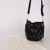 Balenciaga 2013 Black Arena Giant 12 Pompom Small Bucket Bag