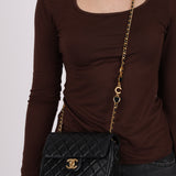 Chanel 2021 Calfskin Small Miss Coco Hearts Square Flap Bag