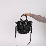 Balenciaga 2013 Black Arena Giant 12 Pompom Small Bucket Bag