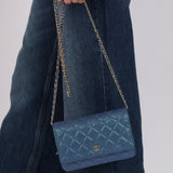 Chanel 2017 Iridescent Caviar Wallet on Chain