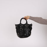 Balenciaga 2013 Black Arena Giant 12 Pompom Small Bucket Bag