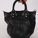 Balenciaga 2013 Black Arena Giant 12 Pompom Small Bucket Bag