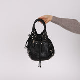 Balenciaga 2013 Black Arena Giant 12 Pompom Small Bucket Bag