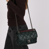 Chanel 2014 Forest Green Aged Calfskin Medium New Portobello Flap