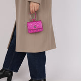 Chanel 2023 Iridescent Patent Quilted CC Hook Card Holder