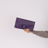 Bottega Veneta Anaconda Intrecciato Turnlock Clutch