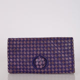 Bottega Veneta Anaconda Intrecciato Turnlock Clutch