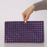 Bottega Veneta Anaconda Intrecciato Turnlock Clutch