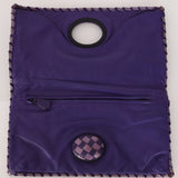 Bottega Veneta Anaconda Intrecciato Turnlock Clutch