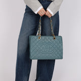 Chanel 2011 Teal Grand Shopping Tote