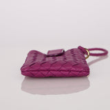 Bottega Veneta Magenta Intrecciato Phone Pouch