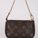 Louis Vuitton 2012 Monogram Chain Mini Pochette Bag