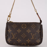 Louis Vuitton 2012 Monogram Chain Mini Pochette Bag