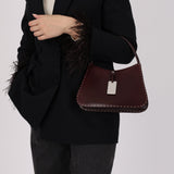 Gucci Chocolate Calfskin Small Whipstitch Bag