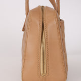 Chanel 2004 Beige Calfskin Bowling Bag with Pouch