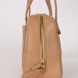 Chanel 2004 Beige Calfskin Bowling Bag with Pouch