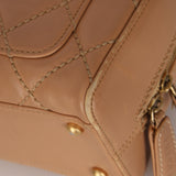 Chanel 2004 Beige Calfskin Bowling Bag with Pouch