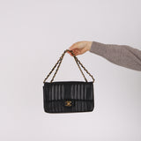 Chanel 1992 Caviar Mademoiselle Medium Flap Bag 24K GP