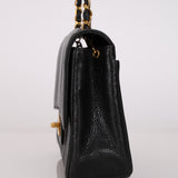 Chanel 1992 Caviar Mademoiselle Medium Flap Bag 24K GP