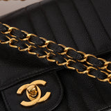Chanel 1992 Caviar Mademoiselle Medium Flap Bag 24K GP