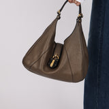 Loewe Leather Carrie Padlock Hobo