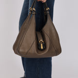 Loewe Leather Carrie Padlock Hobo