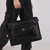 Chanel 1996 Caviar Timeless Turnlock Double-Sided Tote 24K GP