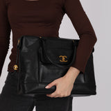 Chanel 1996 Caviar Timeless Turnlock Double-Sided Tote 24K GP